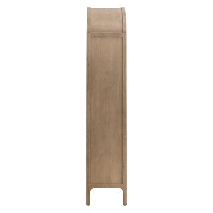 Bella Antique Transitional Cane Storage Bookcase