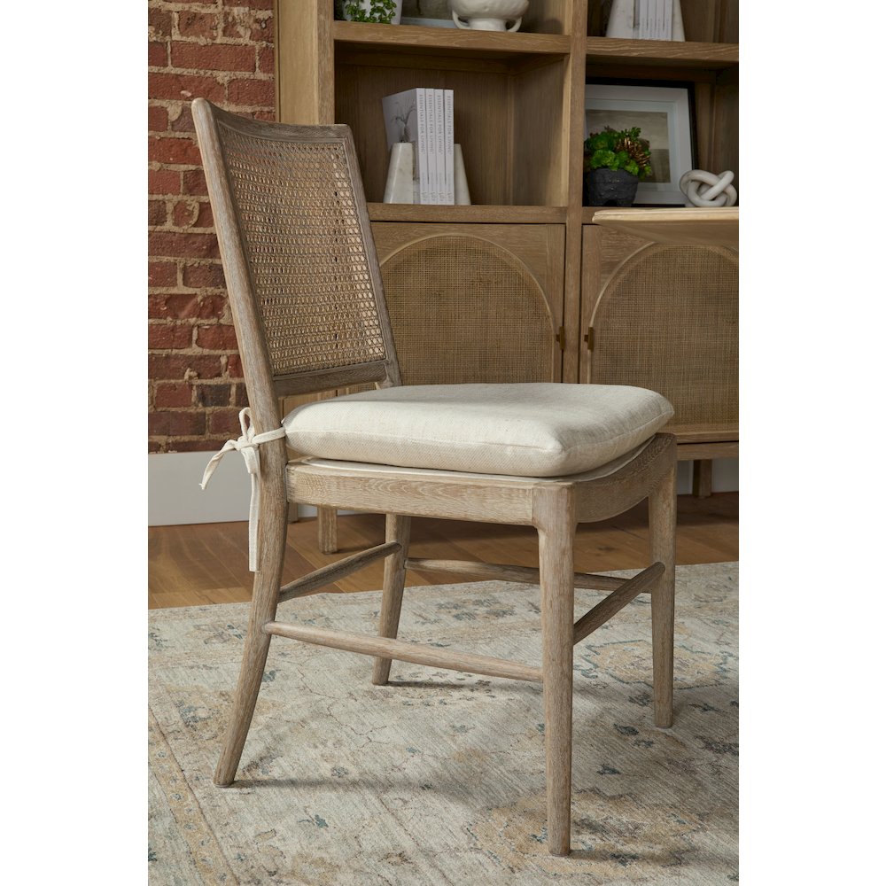Bella Antique Transitional Cane Storage Bookcase