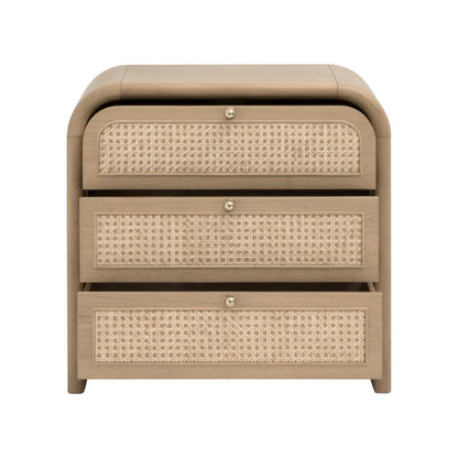 Bronze Bay Transitional Cannes 3-Drawer Nightstand