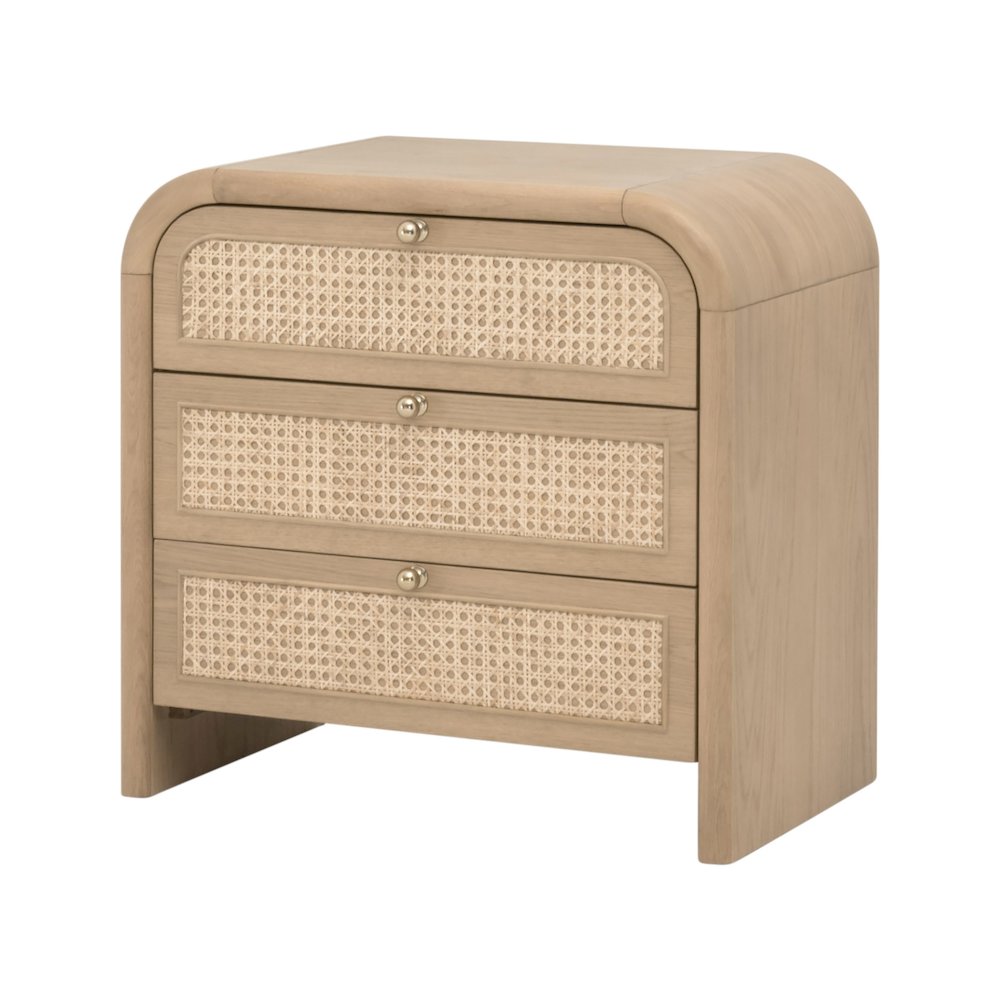 Bronze Bay Transitional Cannes 3-Drawer Nightstand