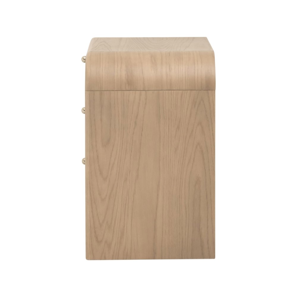 Bronze Bay Transitional Cannes 3-Drawer Nightstand