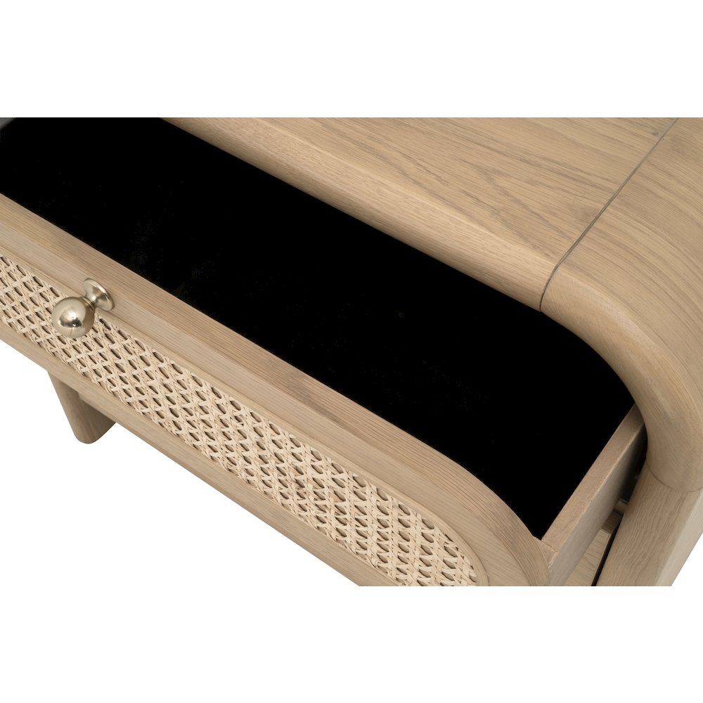 Bronze Bay Transitional Cannes 3-Drawer Nightstand