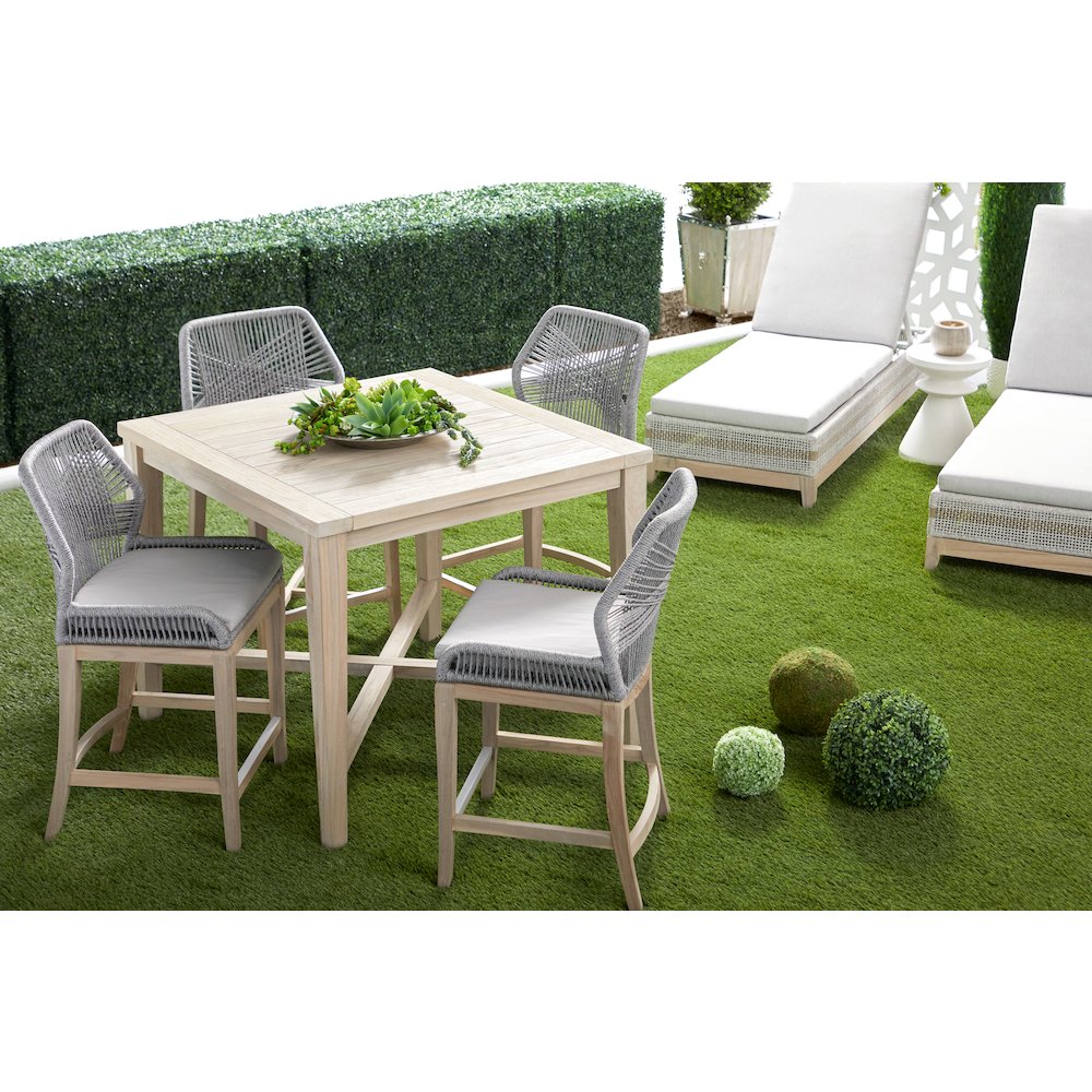 Woven - Outdoor  Transitional Carmel Outdoor 42" Square Counter Table