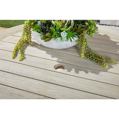 Woven - Outdoor  Transitional Carmel Outdoor 54" Round Dining Table