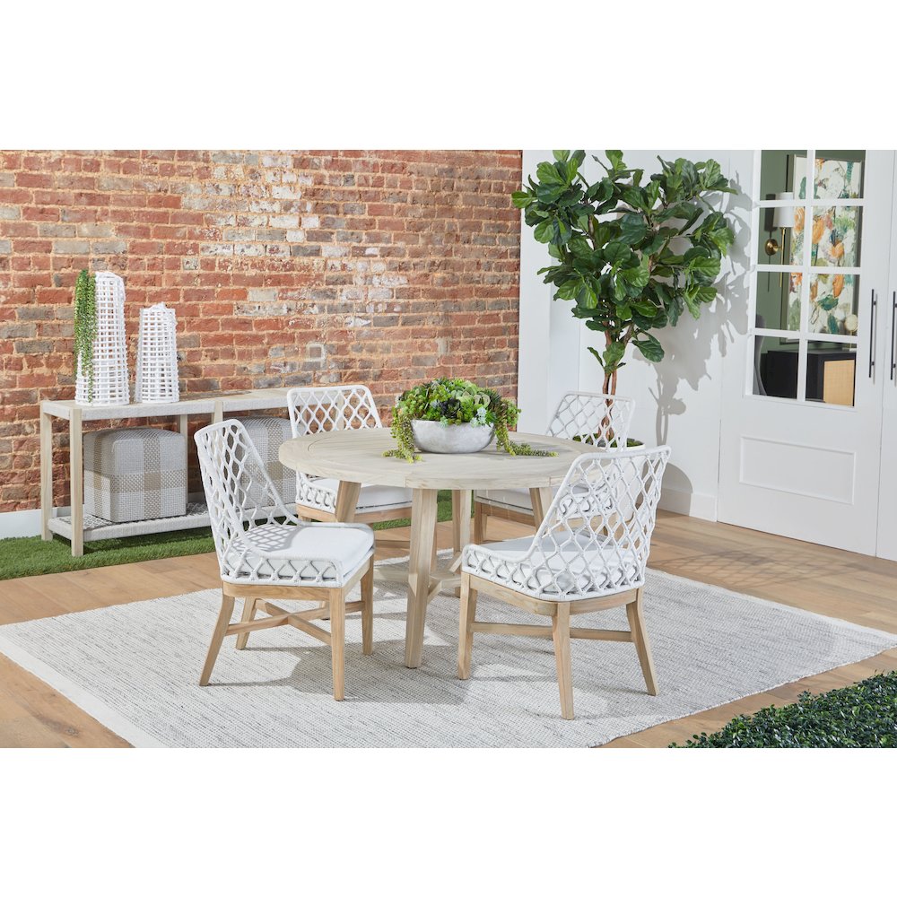Woven - Outdoor  Transitional Carmel Outdoor 54" Round Dining Table