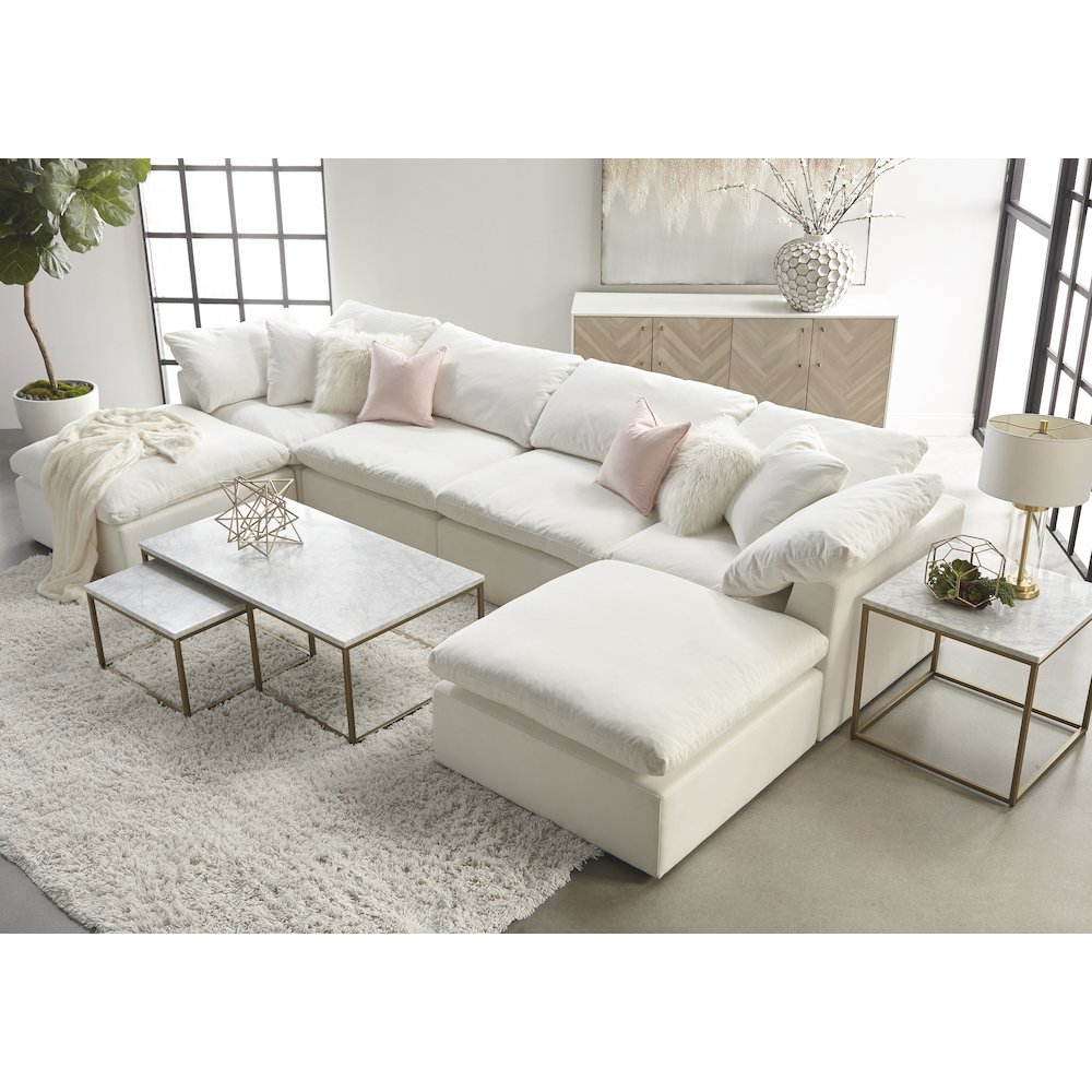 Traditions Transitional Carrera Nesting Coffee Table