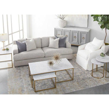 Traditions Transitional Carrera Nesting Coffee Table