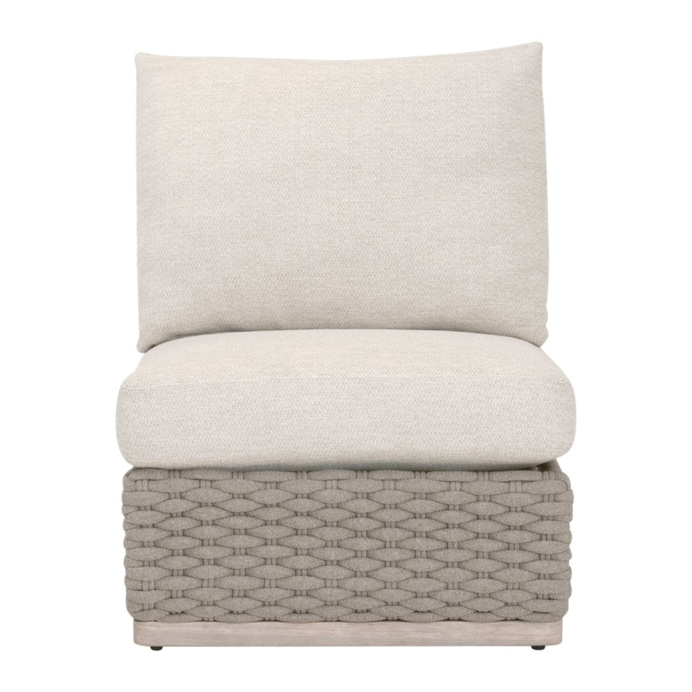 Woven - Outdoor  Transitional Caspian Outdoor Modular Armless Sofa Chair