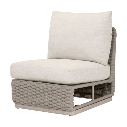 Woven - Outdoor  Transitional Caspian Outdoor Modular Armless Sofa Chair