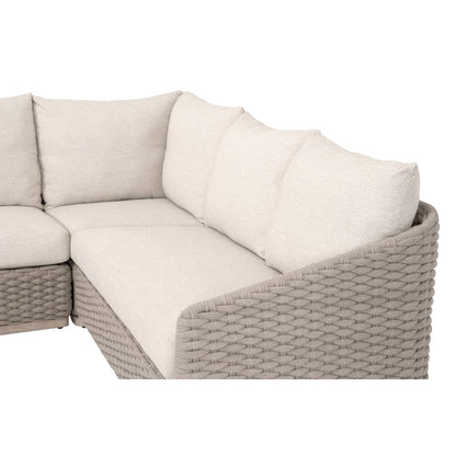 Woven - Outdoor  Transitional Caspian Outdoor Modular Armless Sofa Chair
