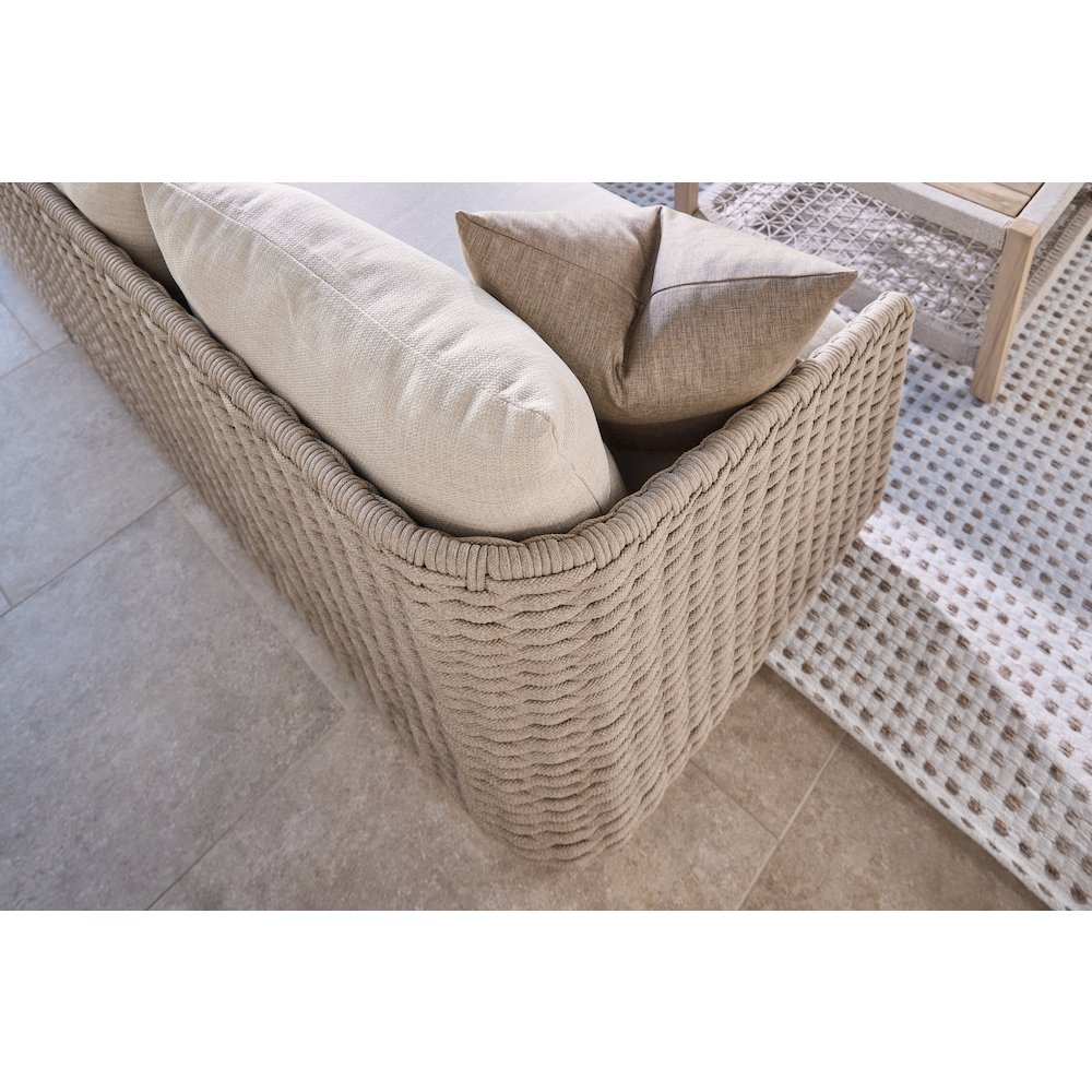 Woven - Outdoor  Transitional Caspian Outdoor Modular Armless Sofa Chair