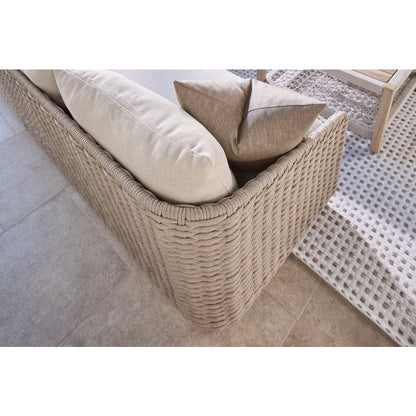 Woven - Outdoor  Transitional Caspian Outdoor Modular Armless Sofa Chair