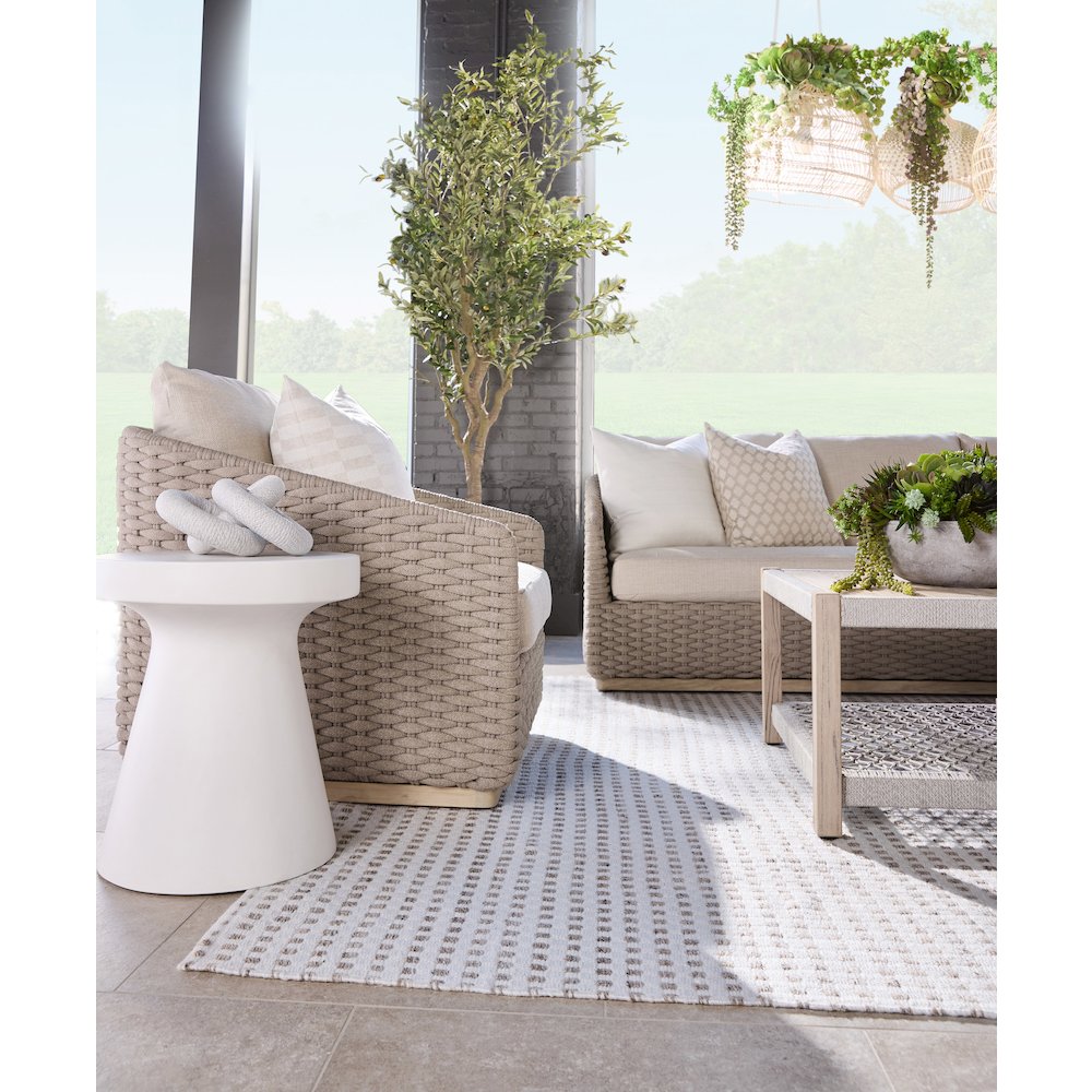 Woven - Outdoor  Transitional Caspian Outdoor Modular Armless Sofa Chair