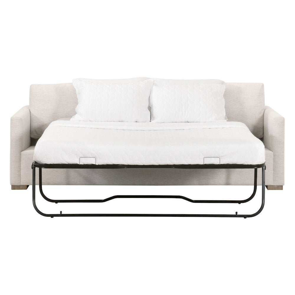 Stitch & Hand - Upholstery Transitional Clara 86" Slim Arm Queen Sleeper Sofa