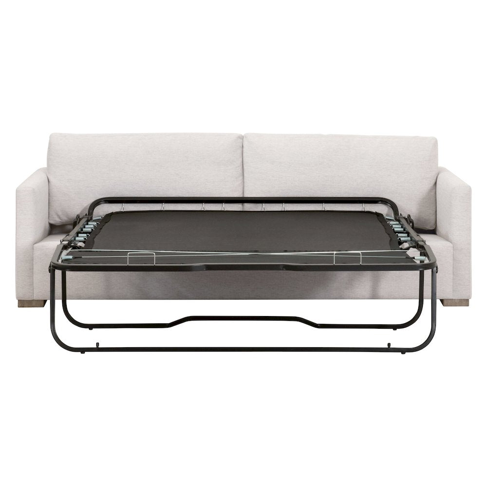 Stitch & Hand - Upholstery Transitional Clara 86" Slim Arm Queen Sleeper Sofa