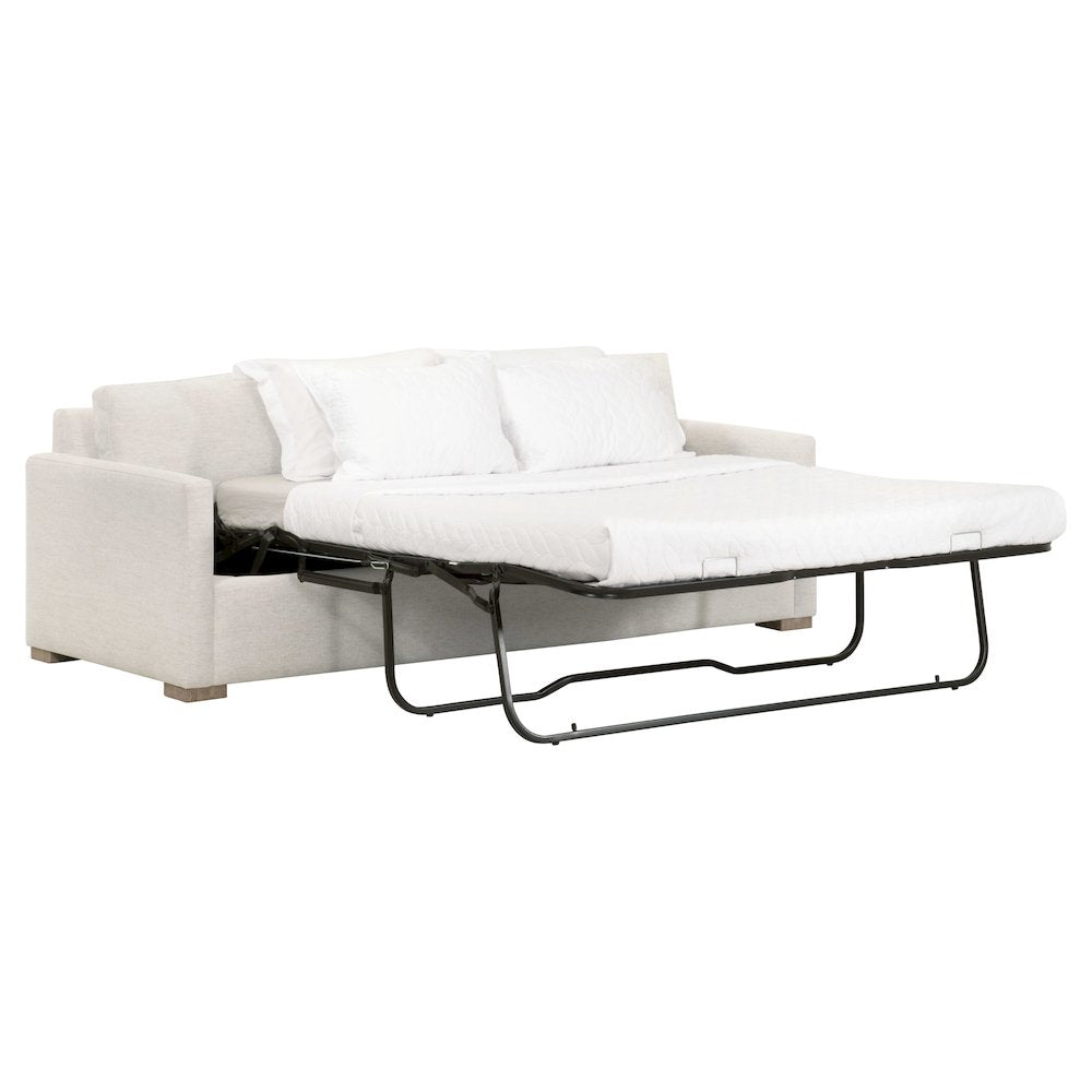 Stitch & Hand - Upholstery Transitional Clara 86" Slim Arm Queen Sleeper Sofa