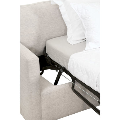 Stitch & Hand - Upholstery Transitional Clara 86" Slim Arm Queen Sleeper Sofa