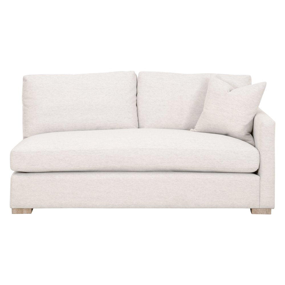 Stitch & Hand - Upholstery Transitional Clara Modular 2-Seat Right Slim Arm Sofa