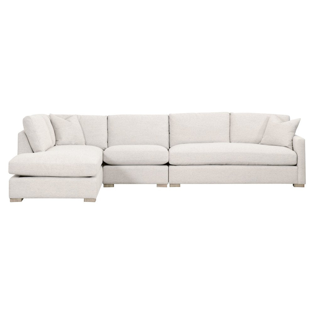 Stitch & Hand - Upholstery Transitional Clara Modular 2-Seat Right Slim Arm Sofa