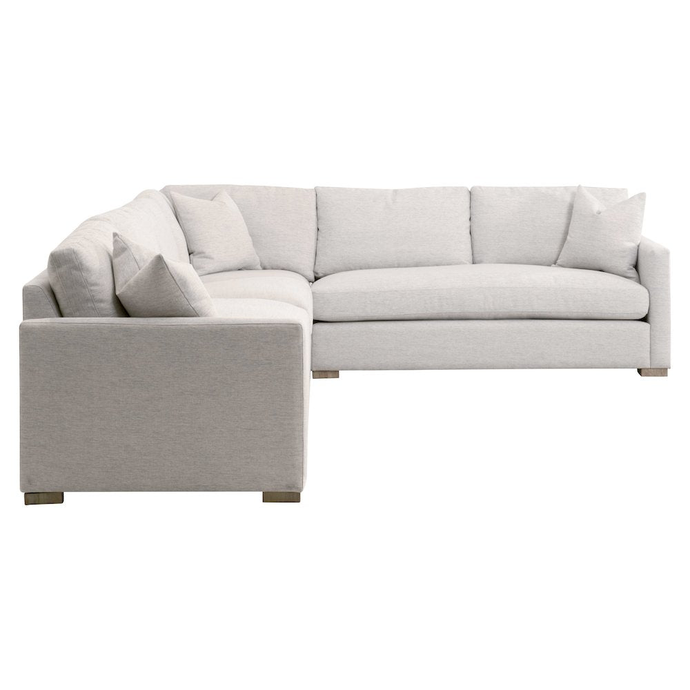 Stitch & Hand - Upholstery Transitional Clara Modular 2-Seat Right Slim Arm Sofa