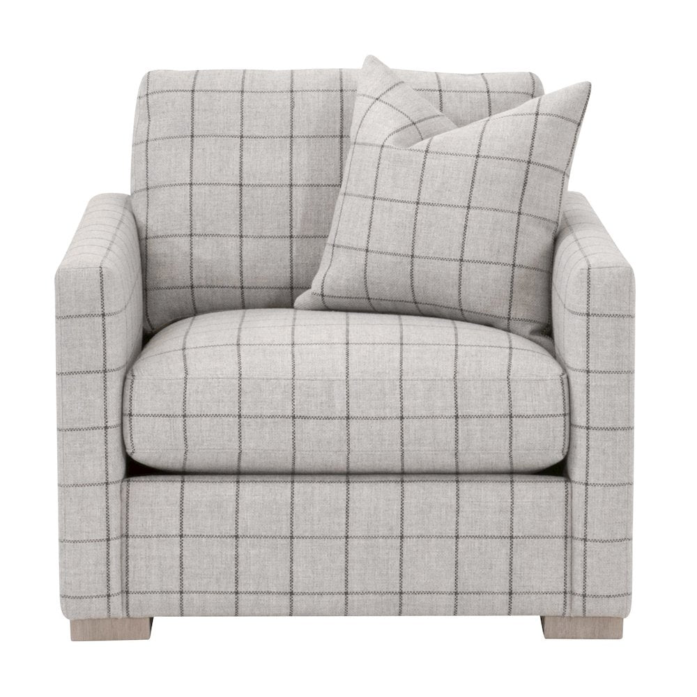 Stitch & Hand - Upholstery Transitional Clara Slim Arm Sofa Chair