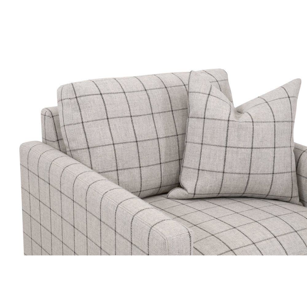 Stitch & Hand - Upholstery Transitional Clara Slim Arm Sofa Chair