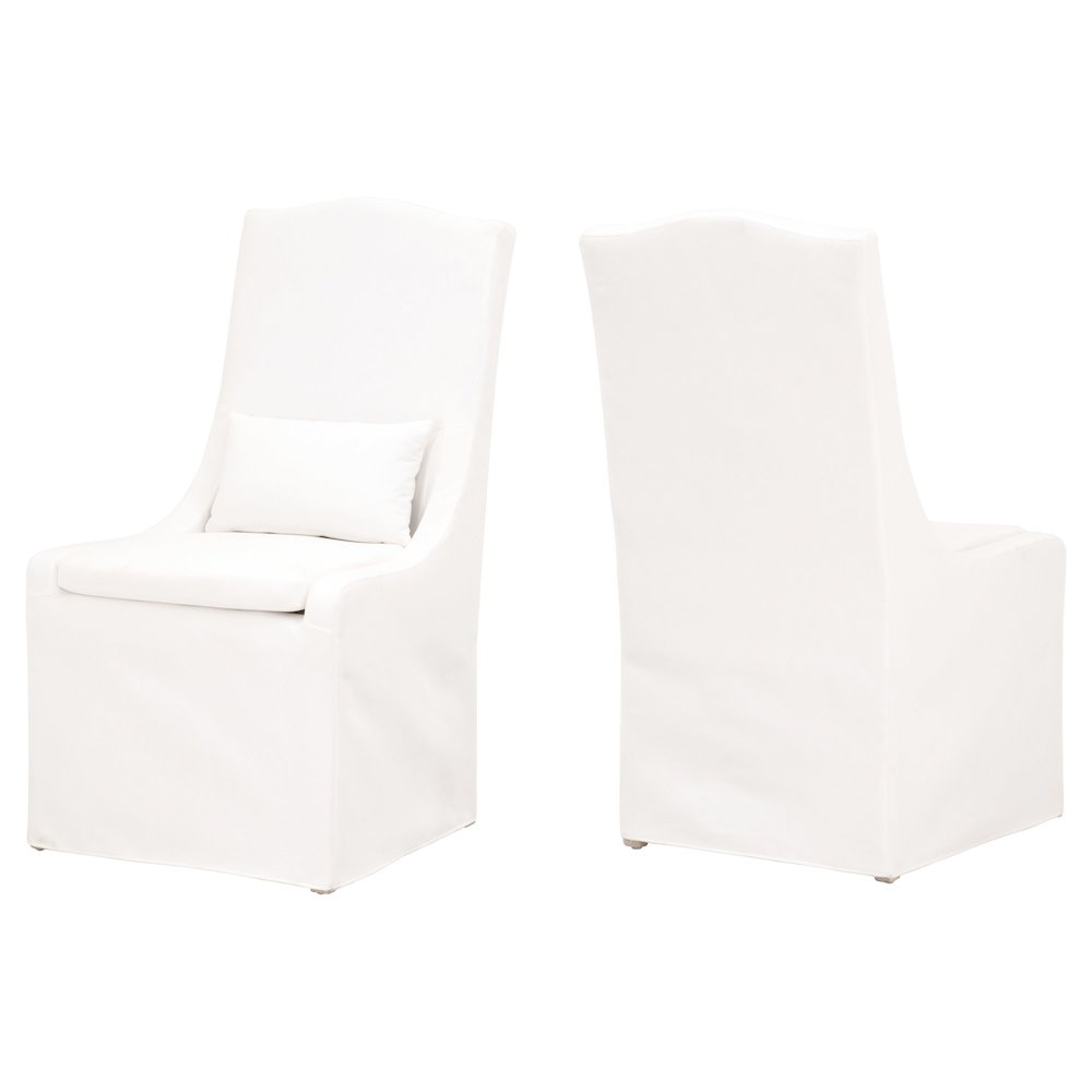 Essentials Transitional Colette Slipcover Dining Chair, Set of 2