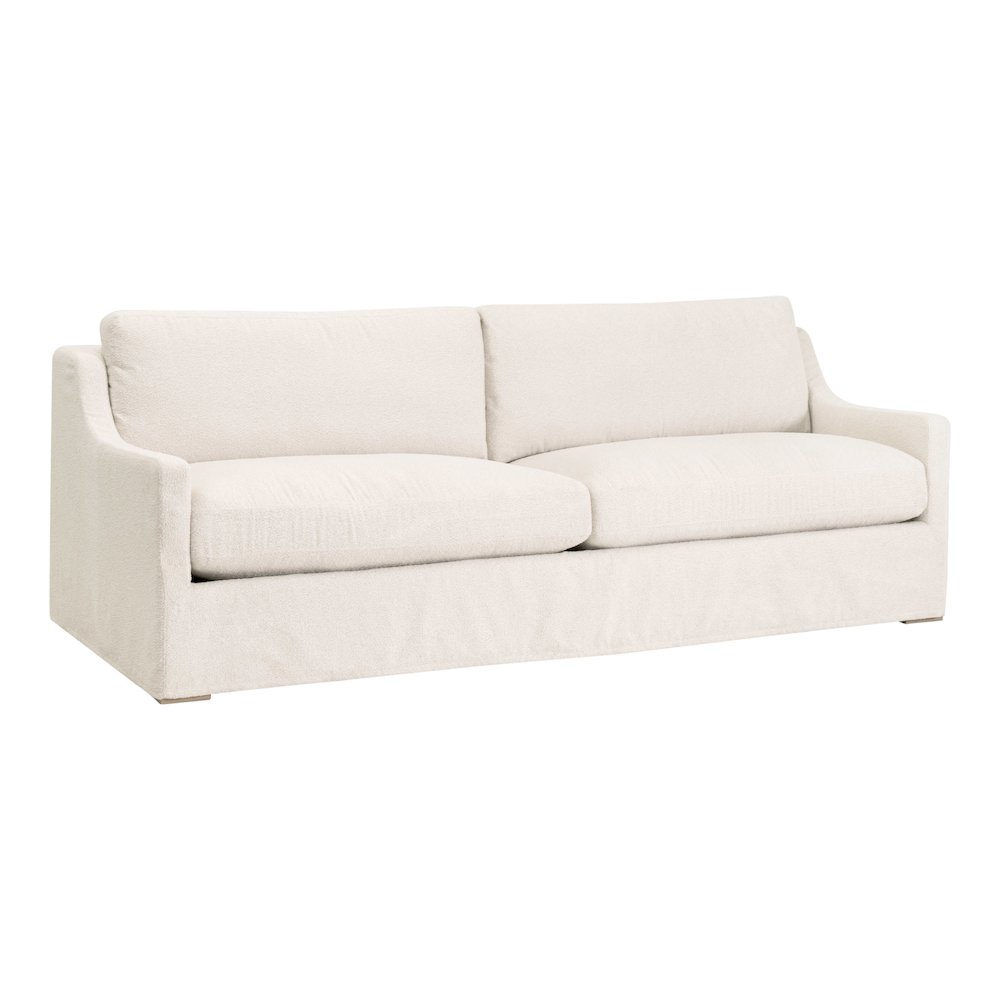 Transitional Colin Outdoor 94" Slope Arm Slipcover Sofa