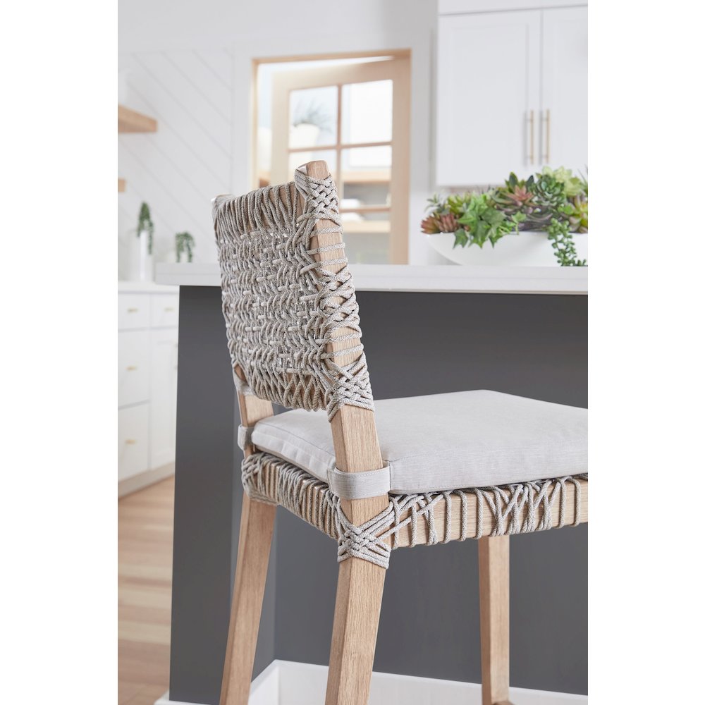 Woven Transitional Costa Counter Stool