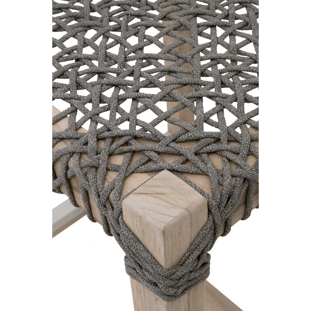 Woven - Outdoor  Transitional Costa Outdoor Backless Counter Stool