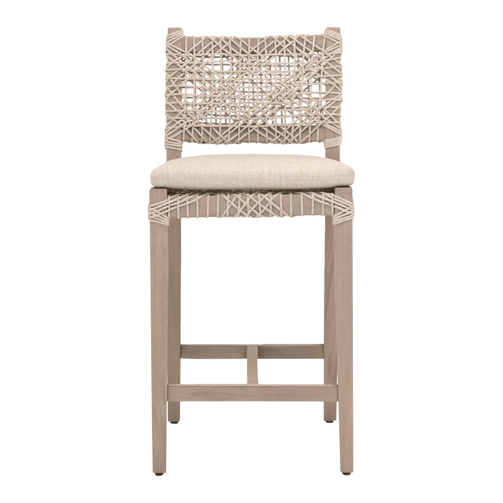 Woven - Outdoor  Transitional Costa Outdoor Counter Stool