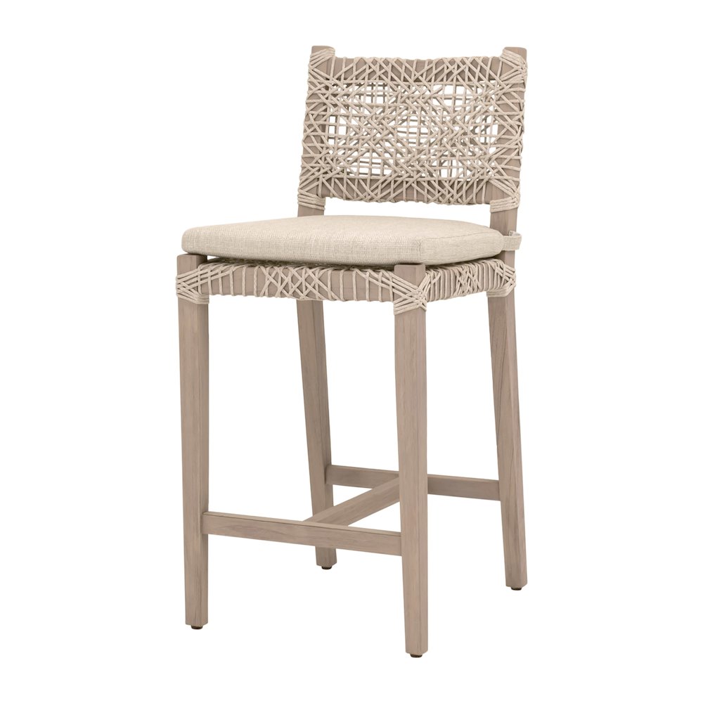 Woven - Outdoor  Transitional Costa Outdoor Counter Stool