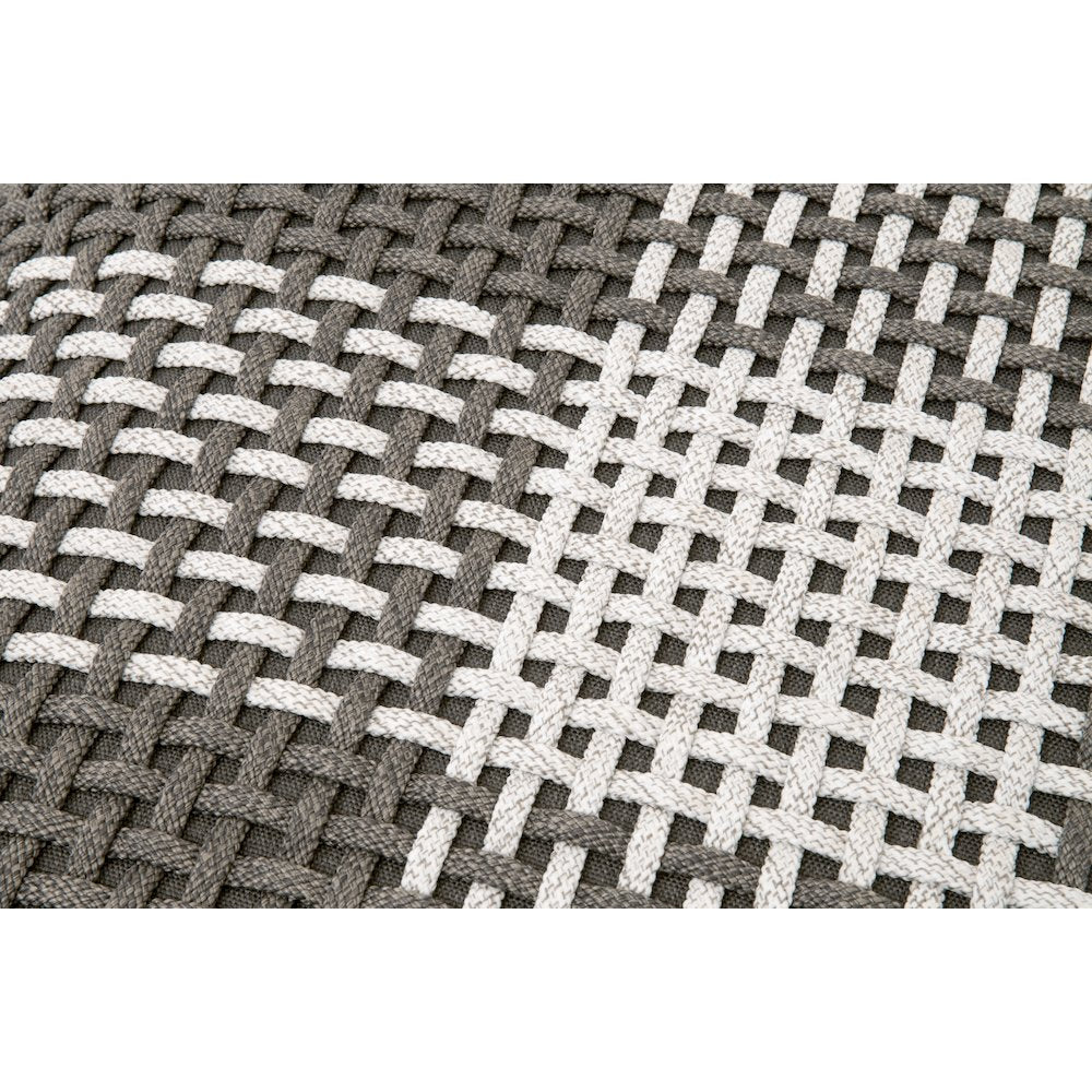 Woven Transitional Cross Accent Cube