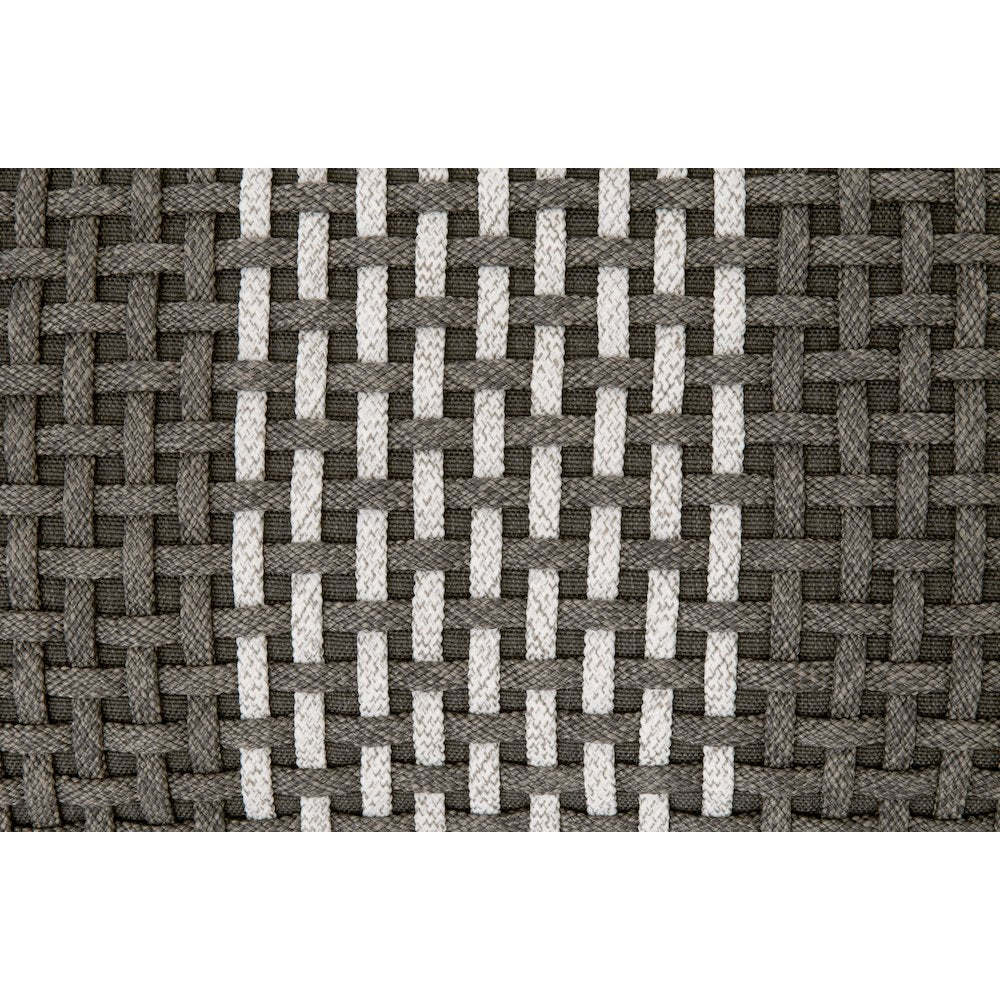 Woven Transitional Cross Accent Cube