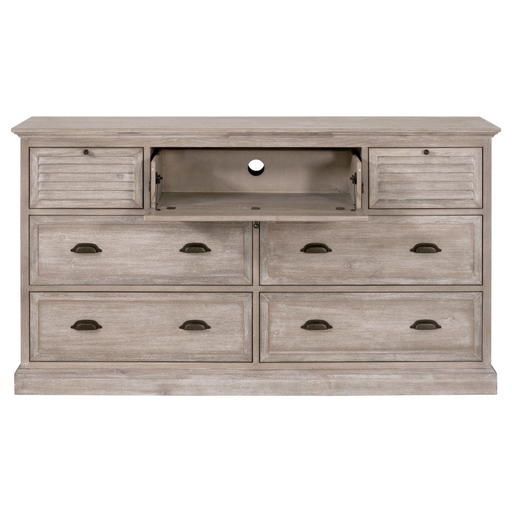 Traditions Transitional Eden 7-Drawer Media Dresser