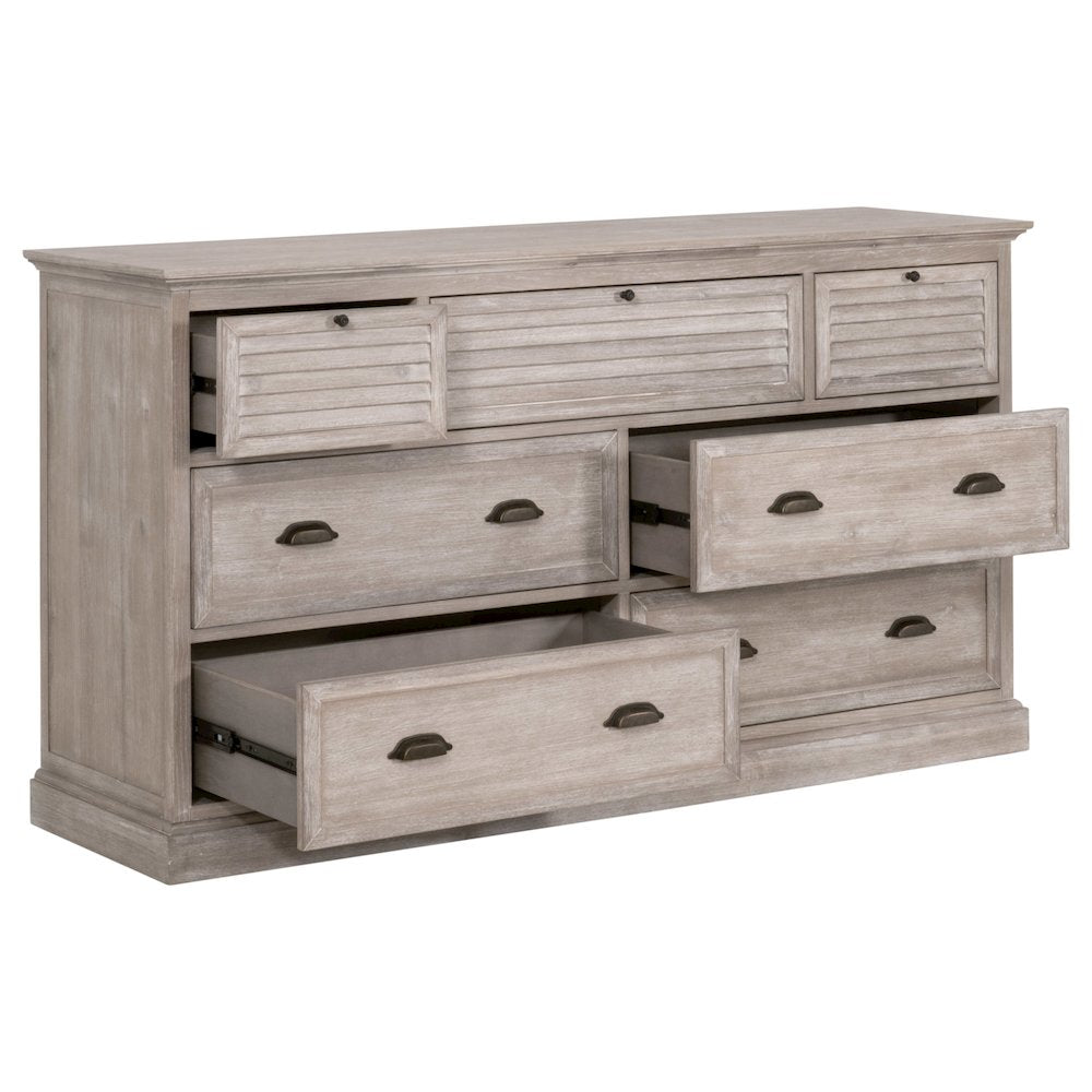 Traditions Transitional Eden 7-Drawer Media Dresser