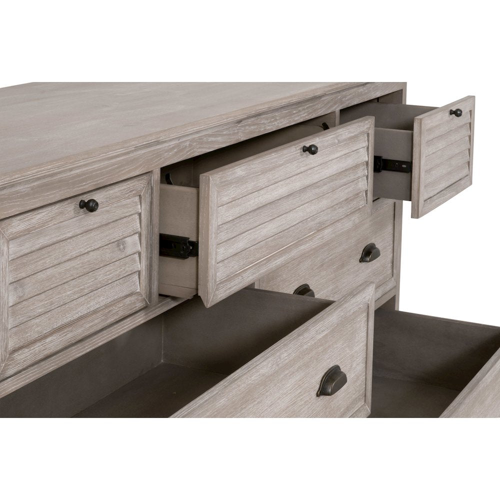 Traditions Transitional Eden 7-Drawer Media Dresser
