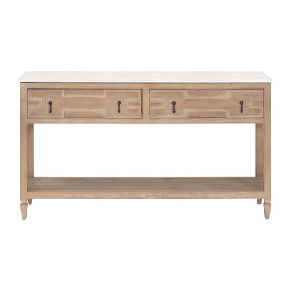 Bella Antique Transitional Emerie 2-Drawer Entry Console