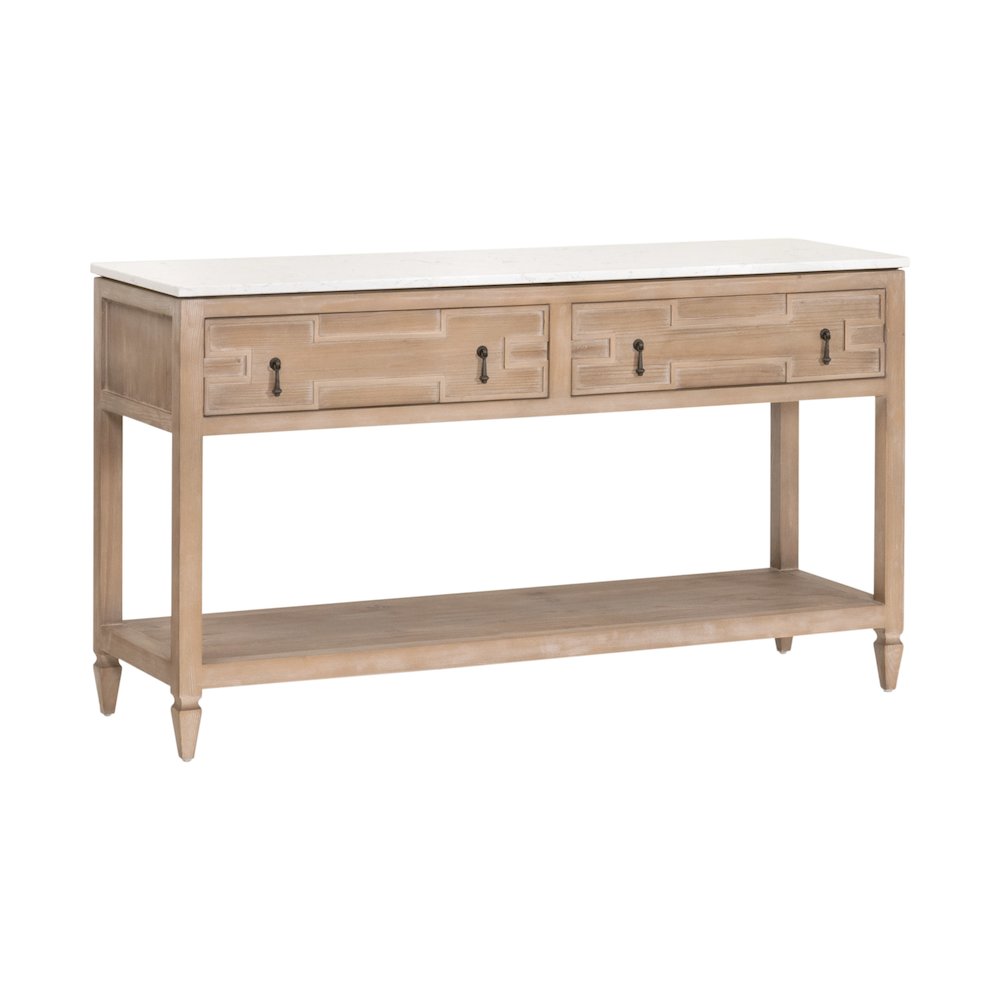 Bella Antique Transitional Emerie 2-Drawer Entry Console