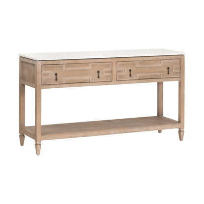 Bella Antique Transitional Emerie 2-Drawer Entry Console