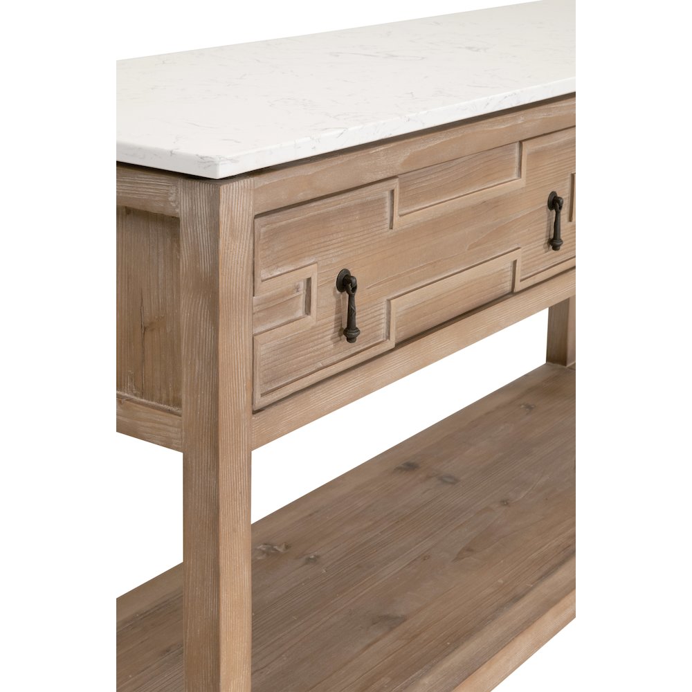 Bella Antique Transitional Emerie 2-Drawer Entry Console