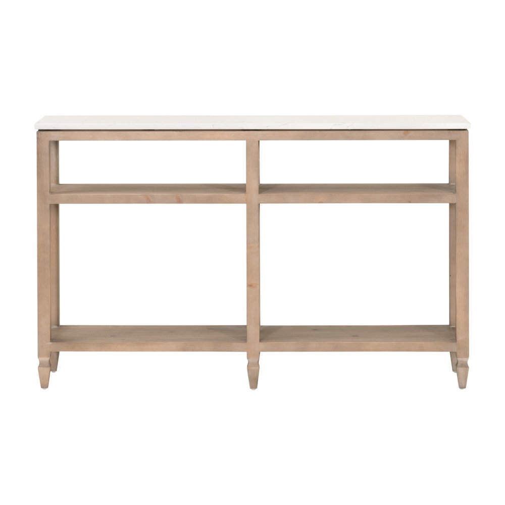 Bella Antique Transitional Emerie Narrow Console Table
