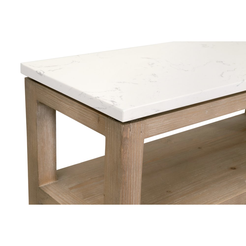 Bella Antique Transitional Emerie Narrow Console Table