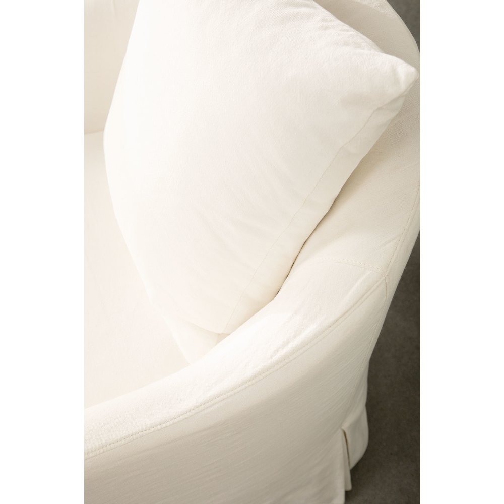 Stitch & Hand - Upholstery Transitional Faye Slipcover Swivel Club Chair