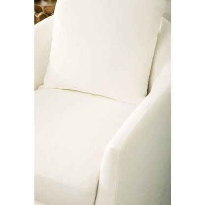 Stitch & Hand - Upholstery Transitional Faye Slipcover Swivel Club Chair