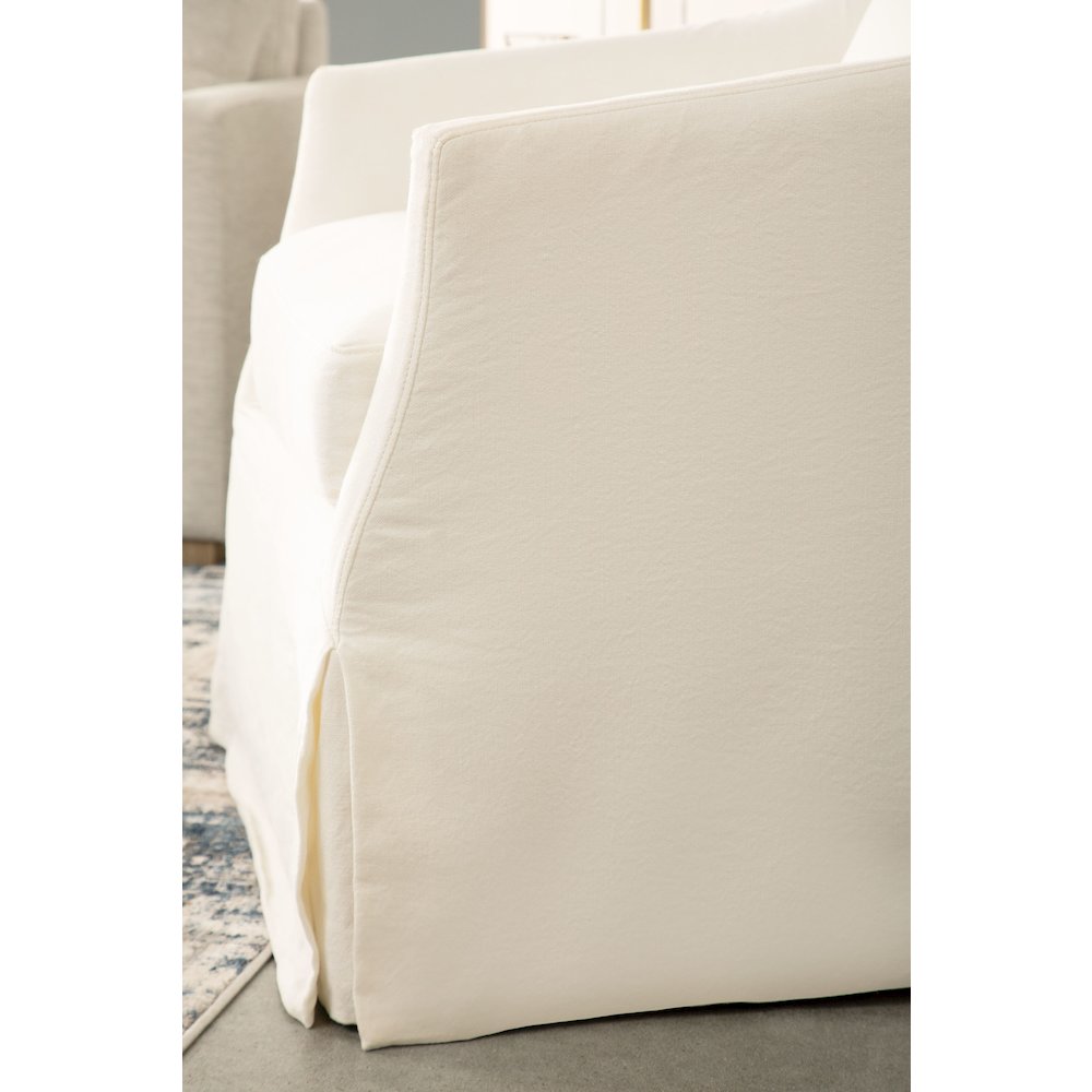 Stitch & Hand - Upholstery Transitional Faye Slipcover Swivel Club Chair