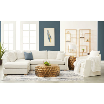 Stitch & Hand - Upholstery Transitional Faye Slipcover Swivel Club Chair