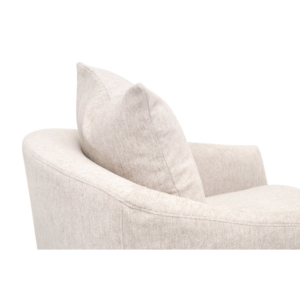 Stitch & Hand - Upholstery Transitional Faye Slipcover Swivel Club Chair