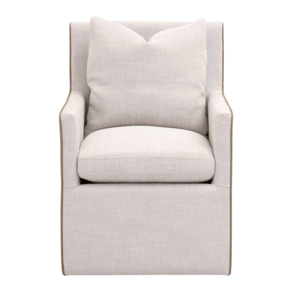 Essentials Transitional Harmony Arm Chair With Casters