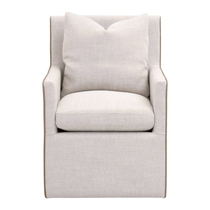 Essentials Transitional Harmony Arm Chair With Casters